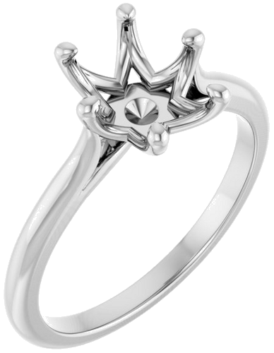 Sužadėtuvių Žiedas „Solitaire“ 14k white gold Oval 9mm x 7mm (1)
