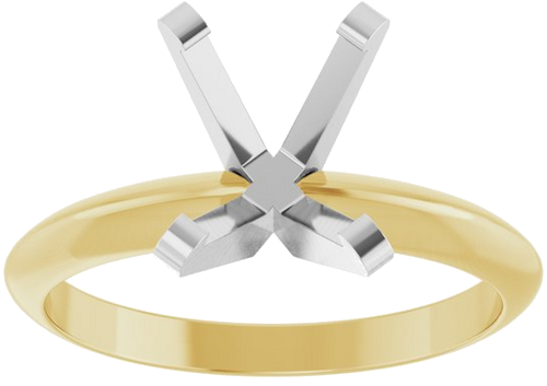 Sužadėtuvių Žiedas „Solitaire“ 14k yellow/white gold Oval 9mm x 7mm (3)