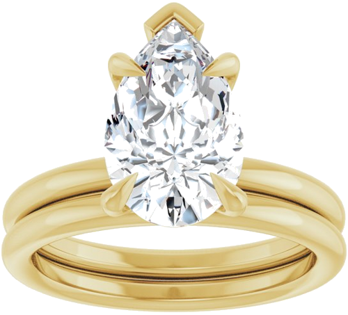 Sužadėtuvių Žiedas „Claw-Prong Solitaire“ 14k yellow gold Pear 12mm x 7.5mm (8)
