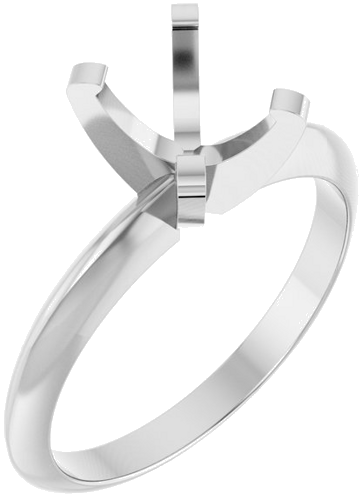 Sužadėtuvių Žiedas „Solitaire“ 950 Platinos Oval 7.7mm x 5.7mm (1)