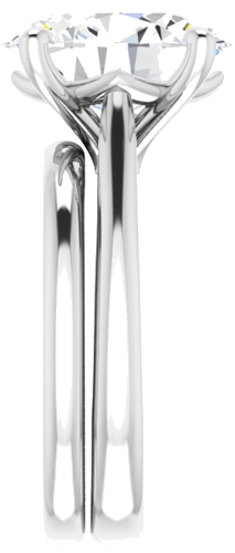 Sužadėtuvių Žiedas „Solitaire“ 585 Baltojo Aukso Oval 12mm x 10mm (9)