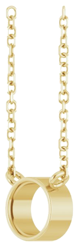14K Yellow 5 mm Round Bezel-Set 16-18  Necklace Mounting (2)