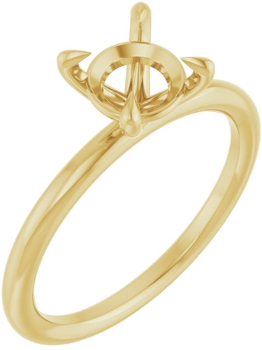 Sužadėtuvių Žiedas „Claw-Prong Solitaire“ 14k yellow gold Round 7mm (1)
