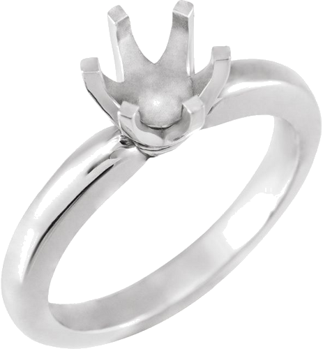 Sužadėtuvių Žiedas „Low Solstice Solitaire®“ 585 Baltojo Aukso Round 6.5mm (1)