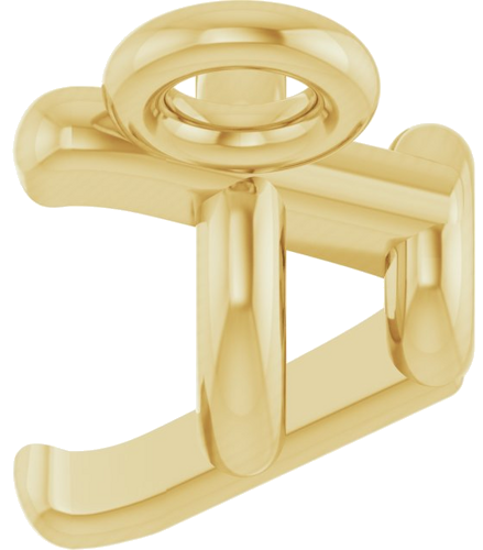 Pakabukas „Round 3-Prong“ 585 Geltonojo Aukso Round 3.5mm (3)