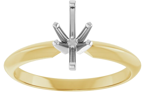 14K Yellow   White Marquise 6-Prong Light Solitaire Engagement Ring Mounting (3)