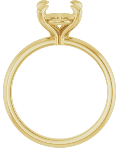 18K Yellow  10x8 mm Oval Solitaire Engagement Ring Mounting (2)