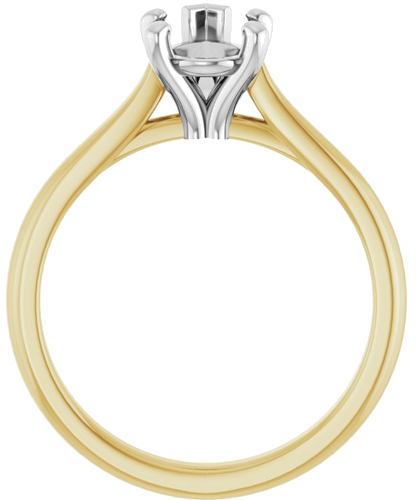 Sužadėtuvių Žiedas 14k yellow/white gold Pear 9mm x 6mm (2)