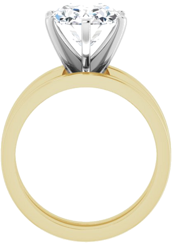 Sužadėtuvių Žiedas „Solitaire“ 585 Baltojo Ir Geltonojo Aukso Oval 11mm x 9mm (7)