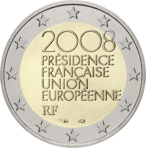 2008 Франция Председательство в Совете ЕС монета 2 евро (1)