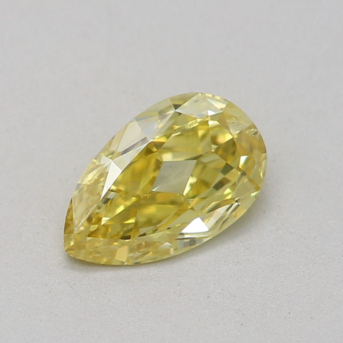 0.45 carat Fancy Intense Yellow-SI1 Natūralus Pear Deimantas (1)