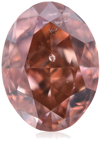 0.71 carat Fancy Deep Brownish Orangey Pink-SI2 Natūralus Oval Deimantas (1)