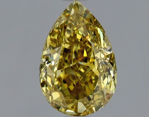 1.01 carat Fancy Deep  Yellow-VS2 Natūralus Pear Deimantas (1)