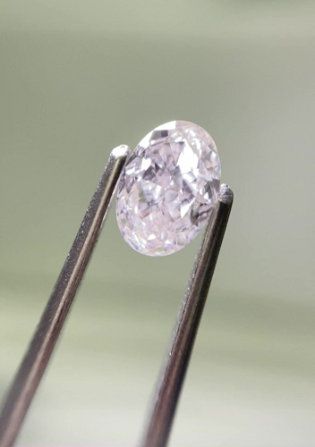 0.5 carat Light Pinkish Brown-SI2 Natūralus Oval Deimantas (1)