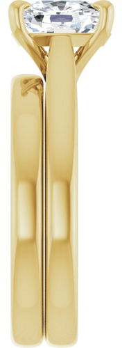 Sužadėtuvių Žiedas „Claw-Prong Solitaire“ 14k yellow gold Elongated Cushion 8mm x 6mm (9)