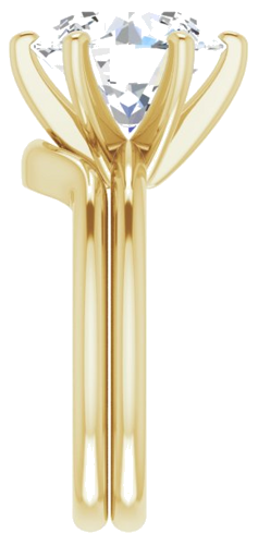 14K Yellow  11 mm Round Solitaire Engagement Ring Mounting (9)