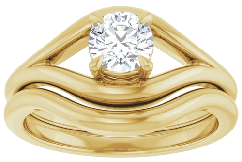 Sužadėtuvių Žiedas „Claw-Prong Solitaire“ 14k yellow gold Round 5.2mm (8)