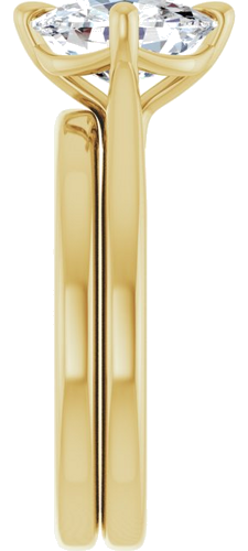 Sužadėtuvių Žiedas „Solitaire“ 14k yellow gold Elongated Cushion 9mm x 7mm (9)