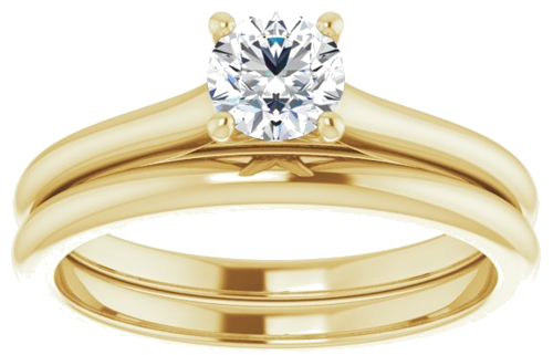 14K Yellow 4.8 mm Round Solitaire Engagement Ring Mounting (8)