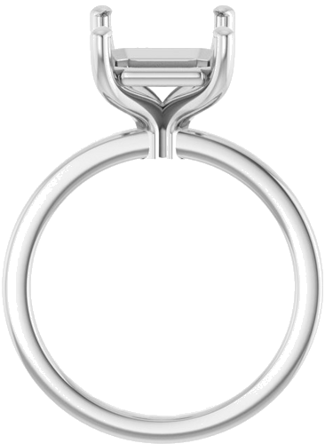 Sužadėtuvių Žiedas „Solitaire“ 14k white gold Emerald 11mm x 9mm (2)