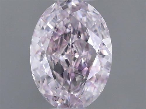 0.5 carat Fancy Light Purplish Pink-SI2 Natūralus Oval Deimantas (1)