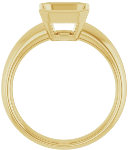 14K Yellow 9x7 mm Emerald Engagement Ring Mounting (2)