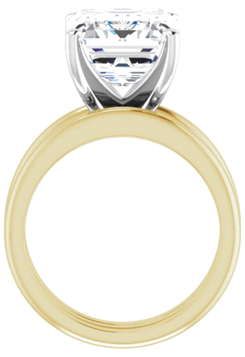 Sužadėtuvių Žiedas „Solitaire“ 585 Baltojo Ir Geltonojo Aukso Emerald 12mm x 10mm (7)