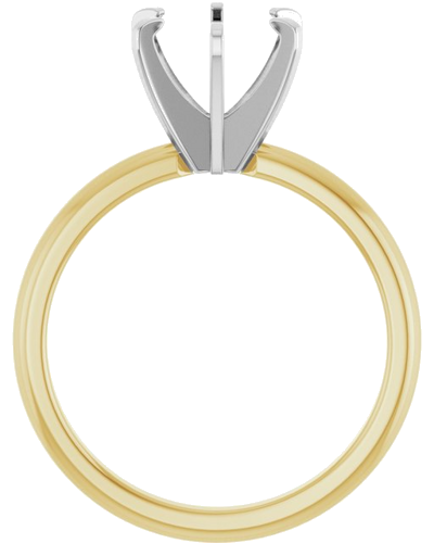 Sužadėtuvių Žiedas „Solitaire“ 14k yellow/white gold Round 8.2mm (2)