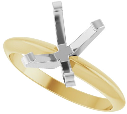 Sužadėtuvių Žiedas „Heavy Solitaire“ 585 Baltojo Ir Geltonojo Aukso Emerald 8mm x 6mm (5)