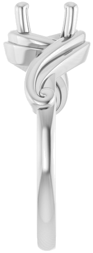 Sužadėtuvių Žiedas „Solitaire“ 14k white gold Round 6.5mm (4)