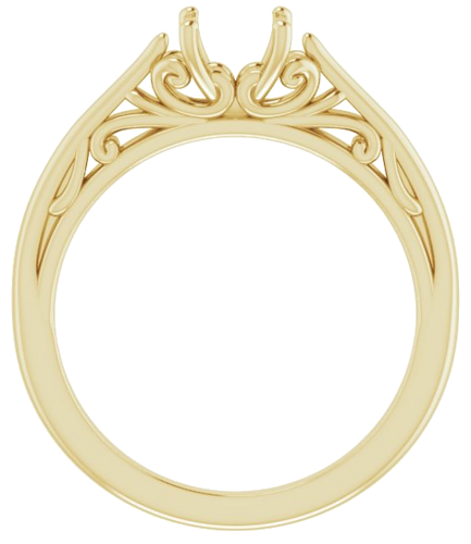 14K Yellow 5.8 mm Round Engagement Ring Mounting (3)