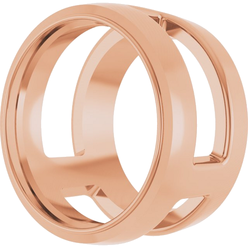 14K Rose 8 mm Round Slide Pendant Mounting (2)