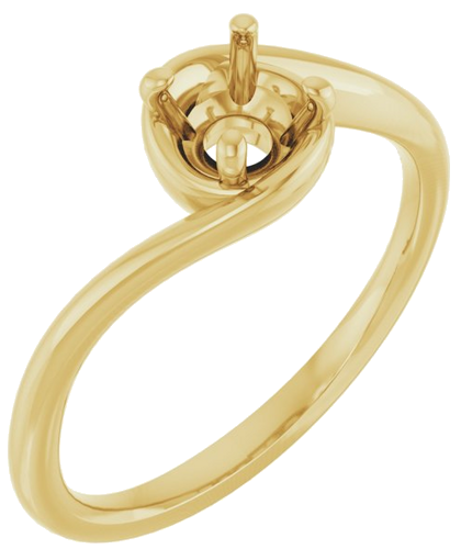 Sužadėtuvių Žiedas „Solitaire“ 14k yellow gold Round 5.2mm (1)