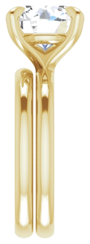 14K Yellow  10 mm Round Solitaire Engagement Ring Mounting (9)