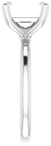 14K White  7.5x7.5 mm Square Solitaire Engagement Ring Mounting (4)