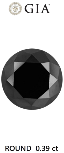 0.39 carat Fancy Black-VVS2 Excellent cut Natūralus Round Deimantas (1)