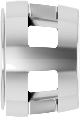 Pakabukas „Round Bezel-Set Slide“ 585 Baltojo Aukso Round 5.6mm (3)