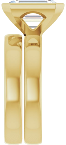 Sužadėtuvių Žiedas „Bezel-Set Solitaire“ 14k yellow gold Emerald 10mm x 8mm (9)