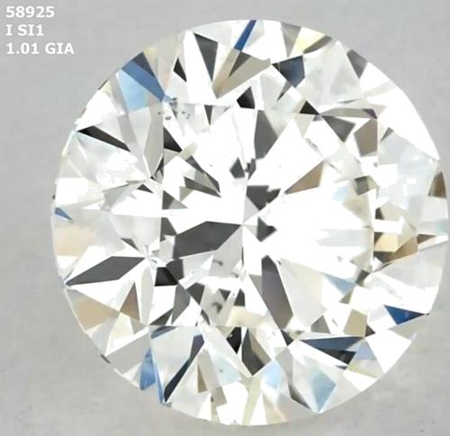 1.01 carat I-SI1 Excellent cut Natūralus Round Deimantas (1)