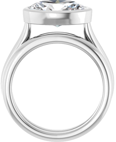 Sužadėtuvių Žiedas „Bezel-Set Solitaire“ 14k white gold Oval 11.5mm x 8mm (7)