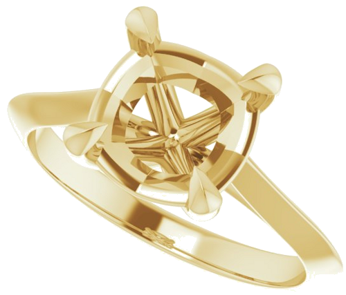 Sužadėtuvių Žiedas „Solitaire“ 585 Geltonojo Aukso Cushion 8mm (5)