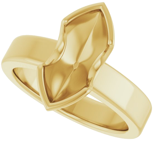 Sužadėtuvių Žiedas „Half-Bezel Solitaire“ 14k yellow gold Marquise 13mm x 6.5mm (5)