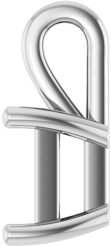 Pakabukas „Solitaire“ 585 Baltojo Aukso Square 6mm (3)