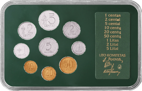 1991 набор монет Литовской Республики (1)