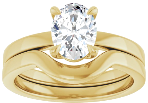 14K Yellow 8x6 mm Oval Solitaire Engagement Ring Mounting (8)