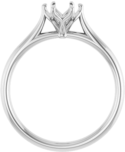 Sužadėtuvių Žiedas „Solitaire“ 585 Baltojo Aukso Round 5.8mm (2)