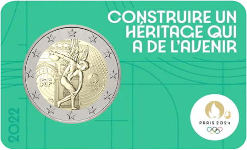 2022 France Paris 2024 Olympic Games 2 Euro BU Coin (4)