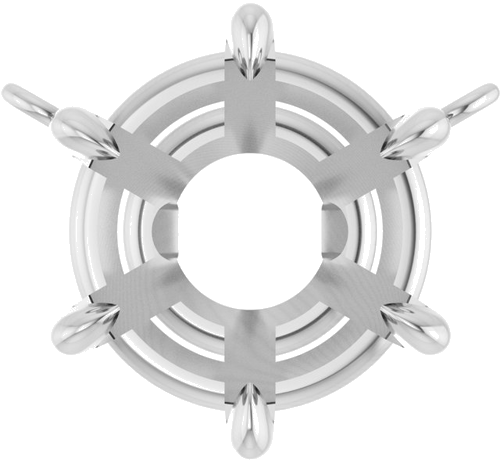 Pakabukas „Solitaire“ 14k white gold Round 9.3mm (1)