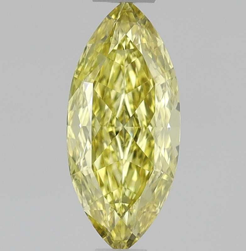 0.54 carat Fancy Intense Yellow-VVS1 Natūralus Marquise Deimantas (1)