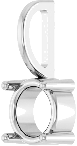 Pakabukas „Solitaire Charm“ 14k white gold Round 6mm (2)